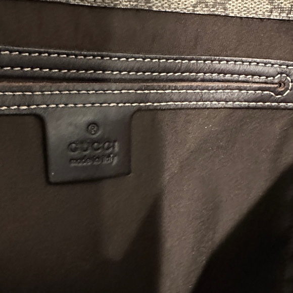 Gucci Beige and Brown Monogram Messenger Bag - Picture 10 of 13